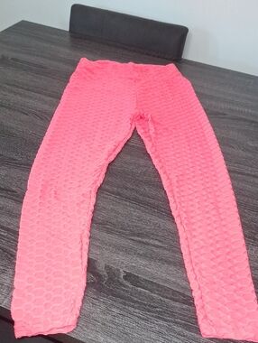 Sunsations/ Textured Pink Leggings- W Sz XL- XXL